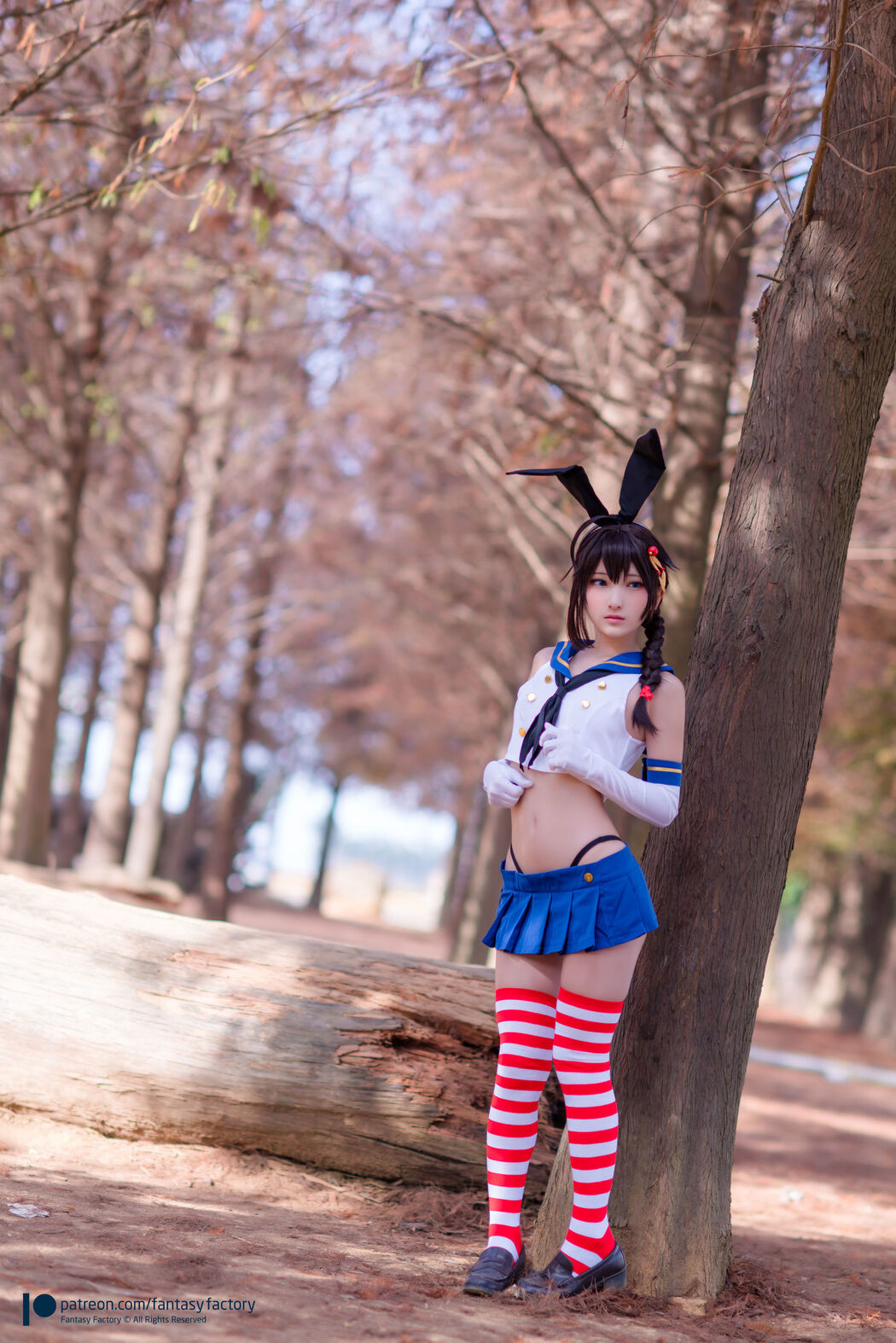 COSER Xiaoding "JK Uniform + Sailor Bunny Outside Shooting" [Fantasy Factory] Cover Photo
