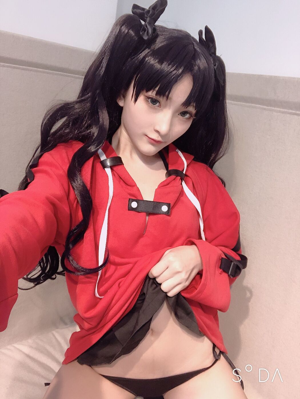 COSER Xiaoding "Bicycle Girl Vinyl Sexy Net Shirt" [Fantasy Factory]