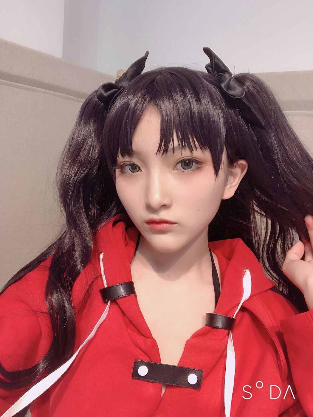 COSER Xiaoding "Bicycle Girl Vinyl Sexy Net Shirt" [Fantasy Factory]