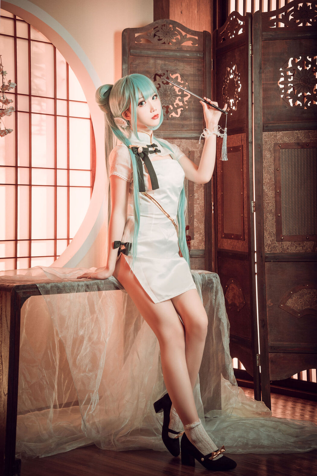 [COS Welfare] Cute and Popular Coser Noodle Fairy - Hatsune Cheongsam