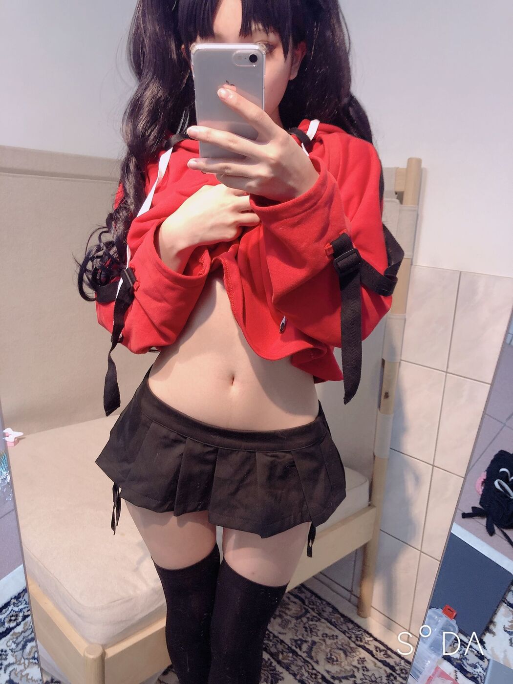 COSER Xiaoding "Bicycle Girl Vinyl Sexy Net Shirt" [Fantasy Factory]