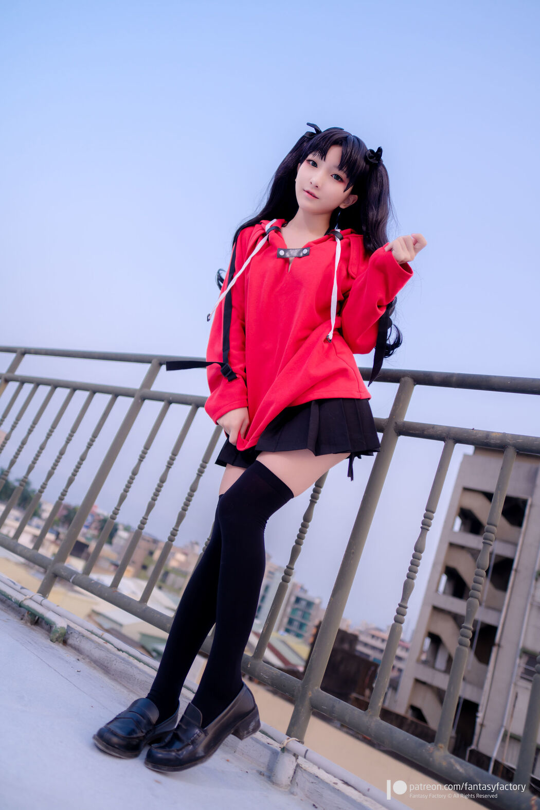 COSER Xiaoding "Bicycle Girl Vinyl Sexy Net Shirt" [Fantasy Factory]