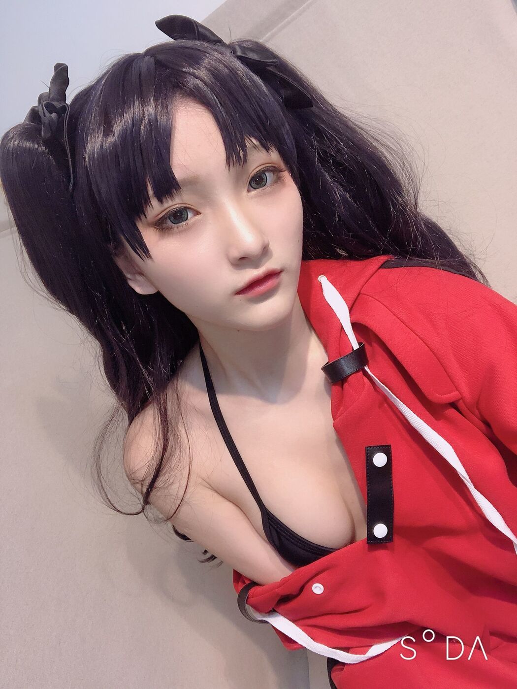 COSER Xiaoding "Bicycle Girl Vinyl Sexy Net Shirt" [Fantasy Factory]