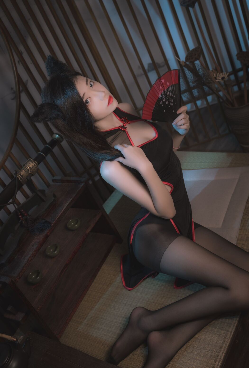 [网红Coser] Nantao Momoko "Black Cheongsam"