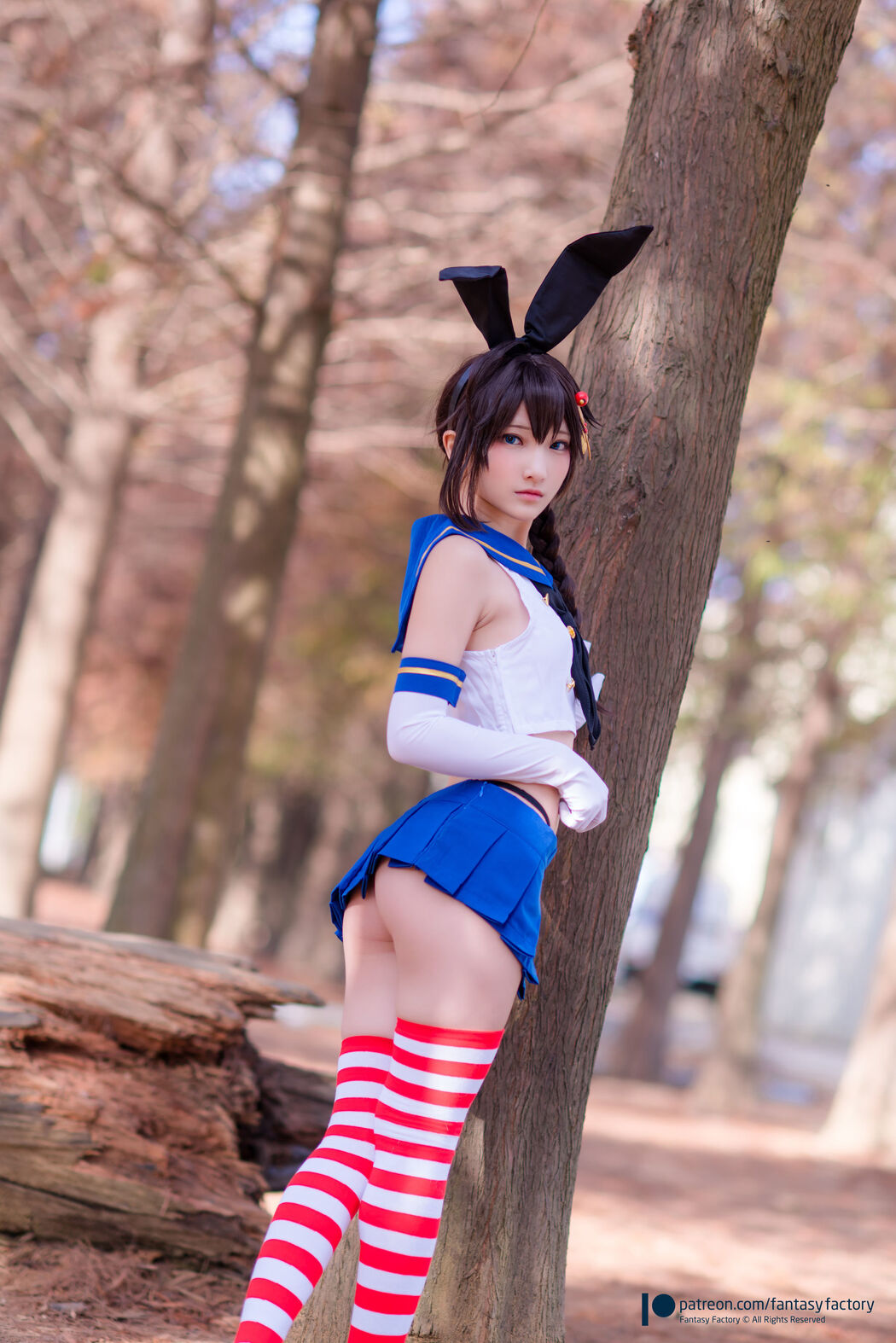COSER Xiaoding "JK Uniform + Sailor Bunny Outside Shooting" [Fantasy Factory]