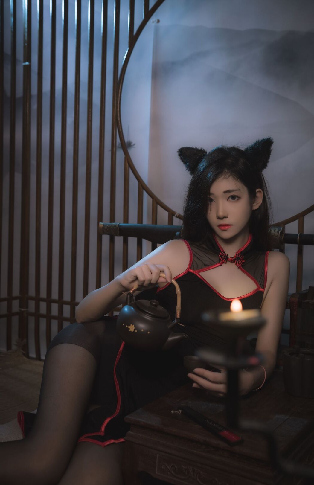 [网红Coser] Nantao Momoko "Black Cheongsam"