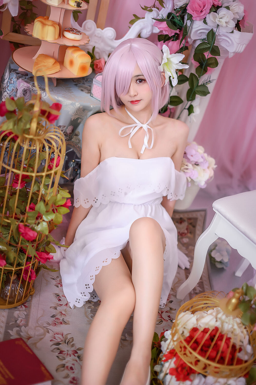 Popular Coser Eel Fei Er "Ma Xiu White Dress"