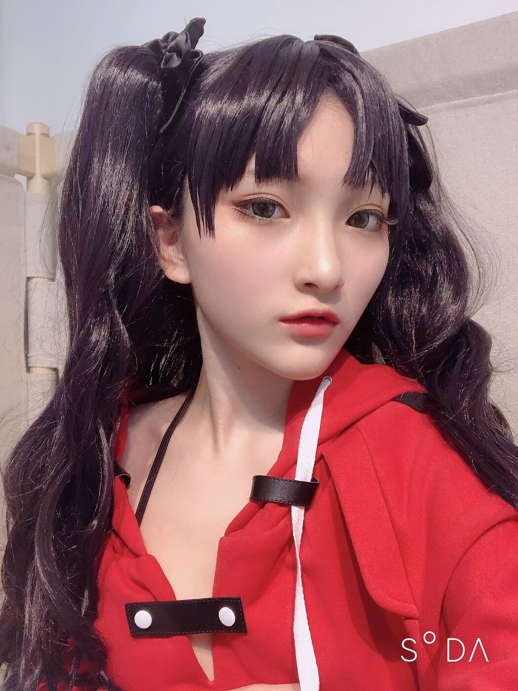 COSER Xiaoding "Bicycle Girl Vinyl Sexy Net Shirt" [Fantasy Factory]