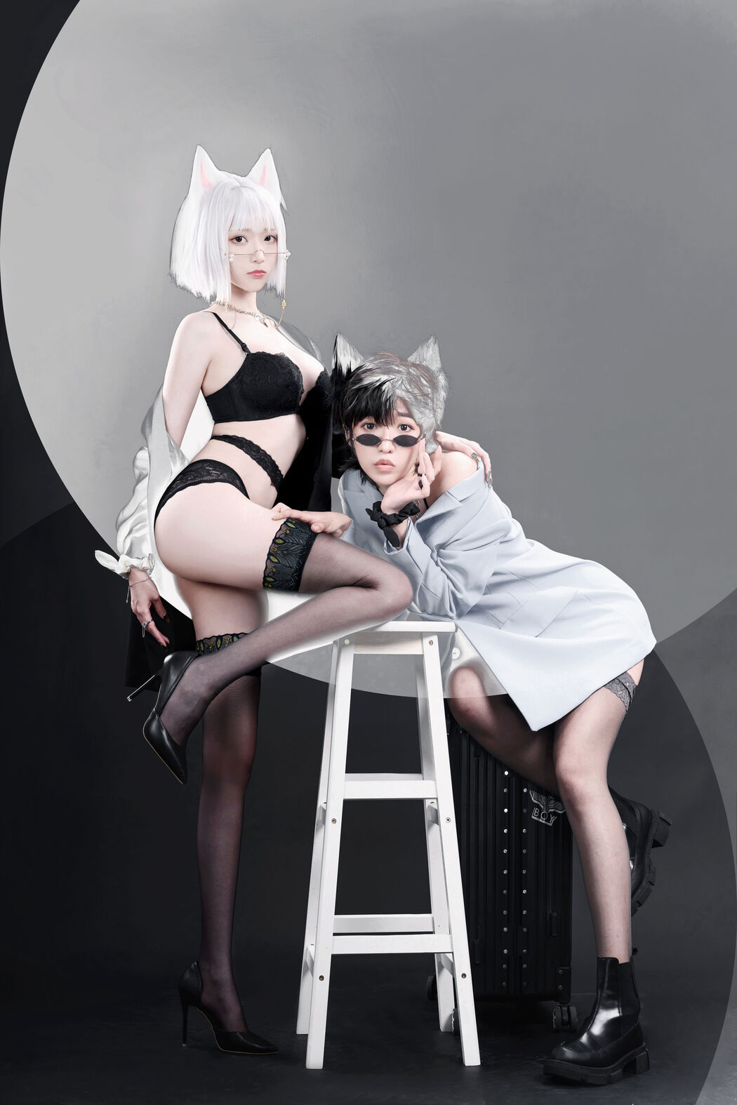 [COS Welfare] Long Legs Coser Qingqingzi Js & Li Ling - Fox and Wolf