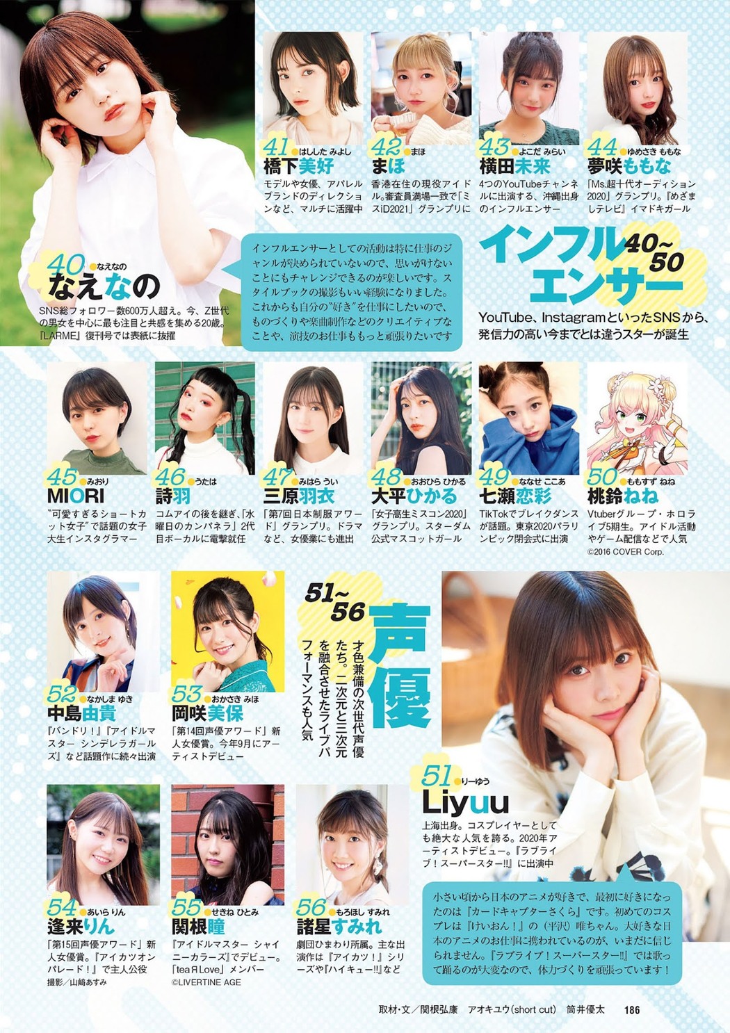 次世代美少女55+1, Weekly Playboy 2021 No.42 (週刊プレイボーイ 2021年42号)