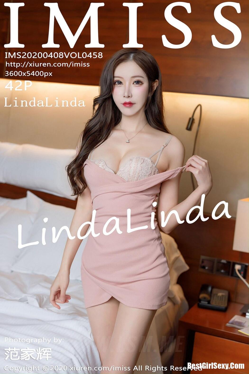 [IMISS] Vol.458 Pink sling dress Linda Linda hazy stockings latest sexy photo Cover Photo