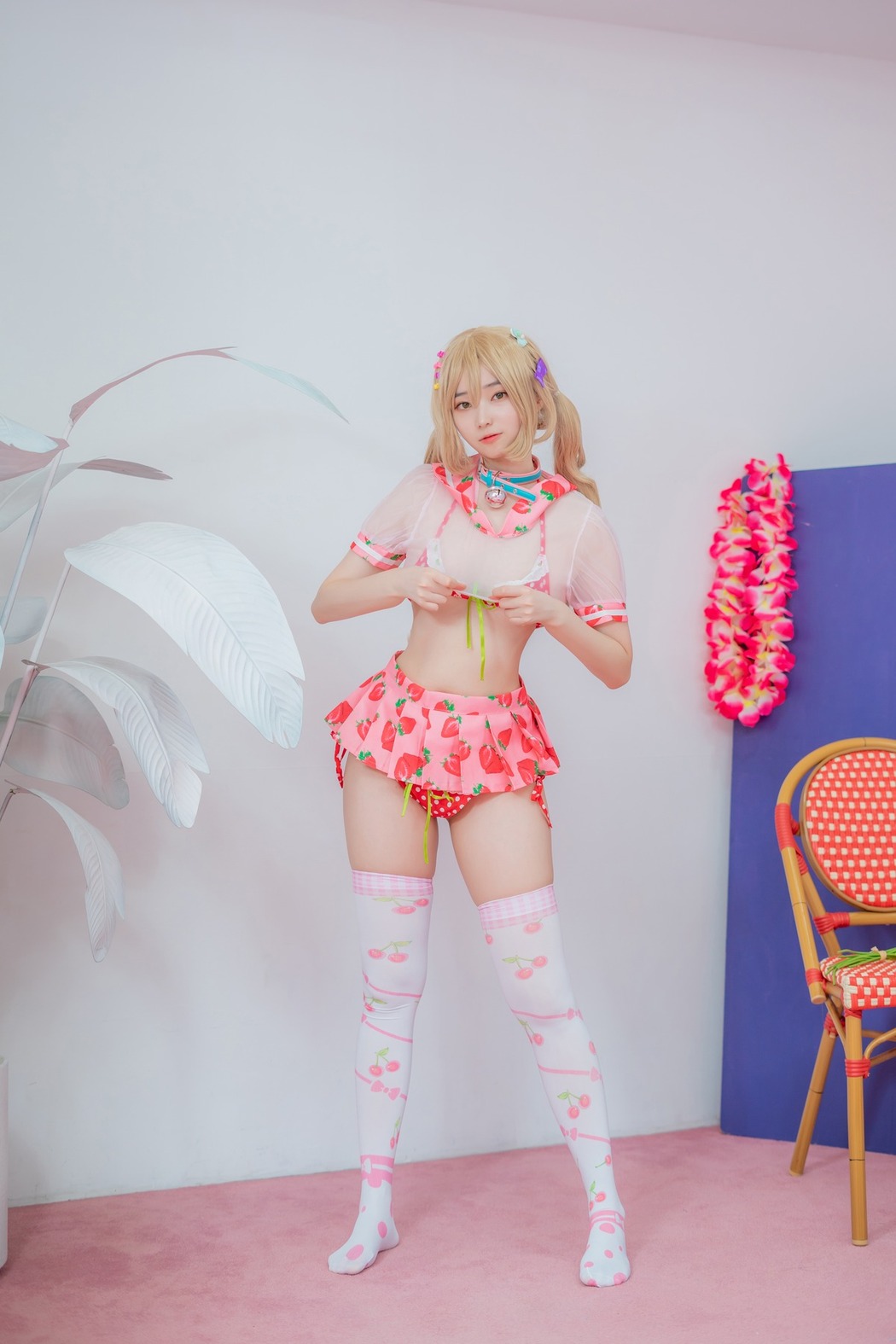Bambi 밤비, [CreamSoda] Over knee socks Set.01