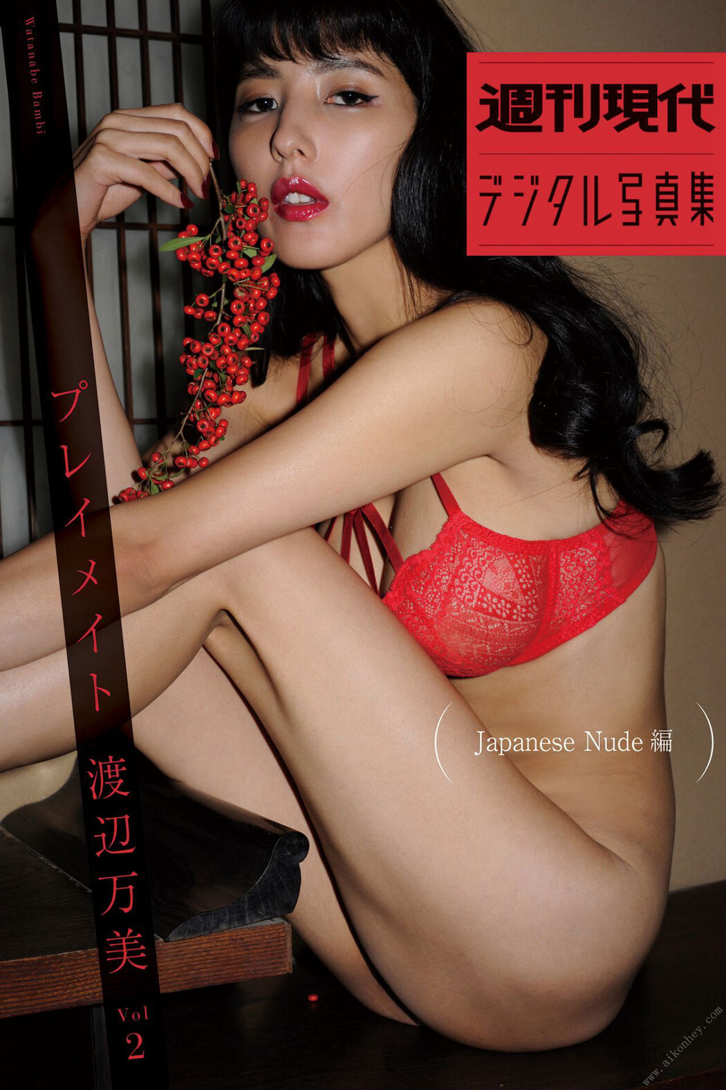 Bambi Watanabe 渡辺万美, 週刊現代デジタル写真集 プレイメイト Vol.2 Japanese Nude編 Set.01 Cover Photo