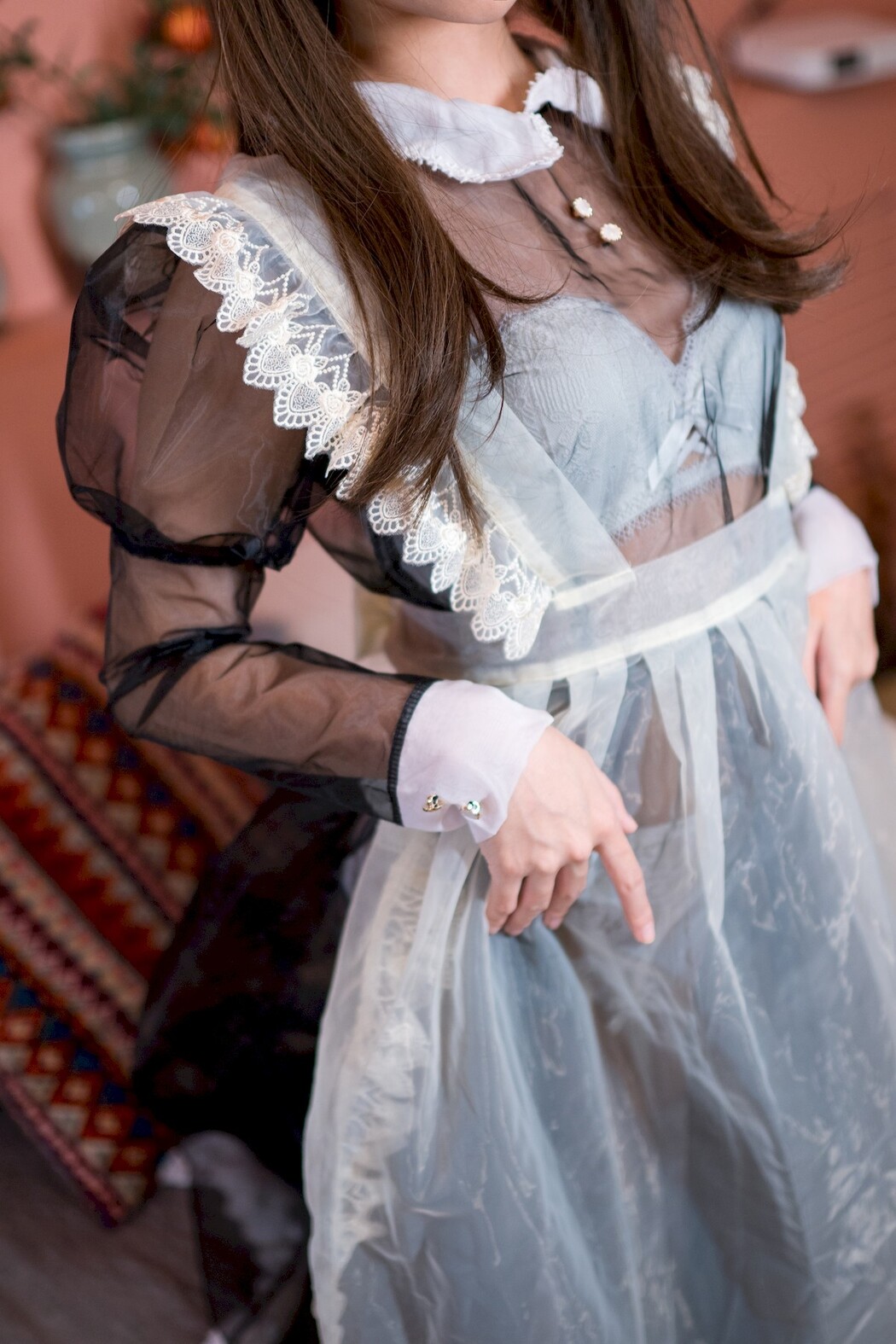 Cosplay 蠢沫沫 Chunmomo 黑透明女仆