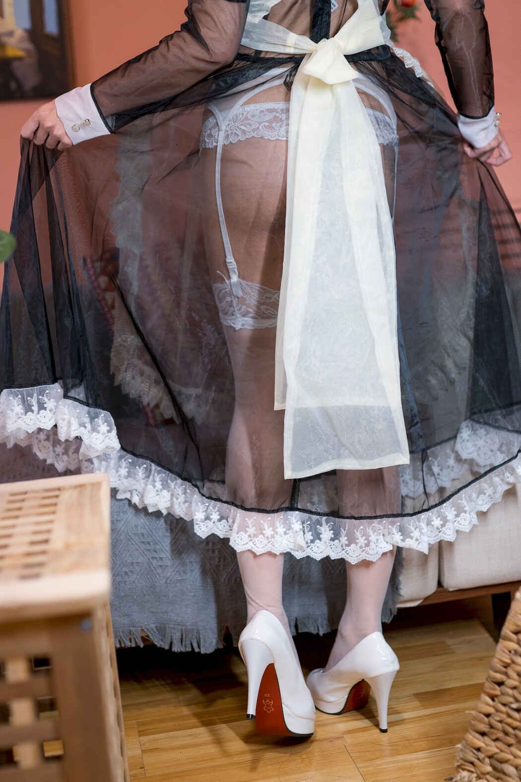 Cosplay 蠢沫沫 Chunmomo 黑透明女仆