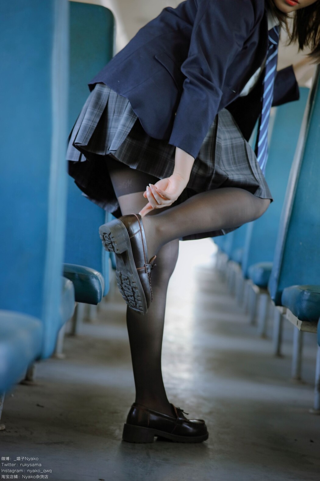 Cosplay Nyako喵子 火车JK制服