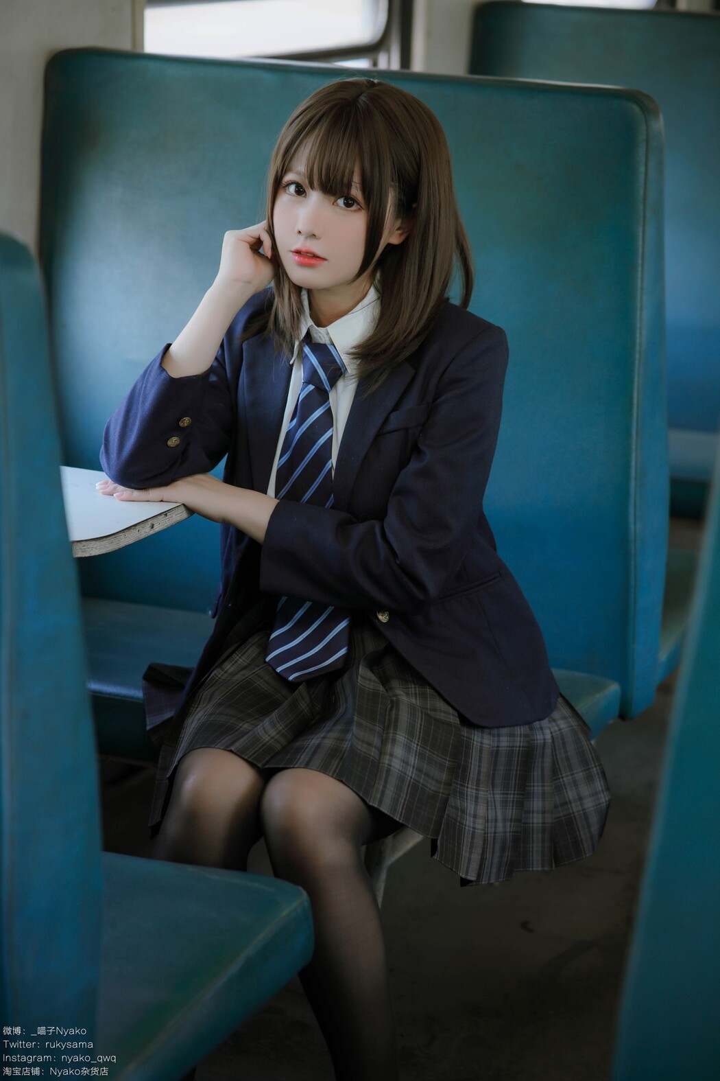 Cosplay Nyako喵子 火车JK制服