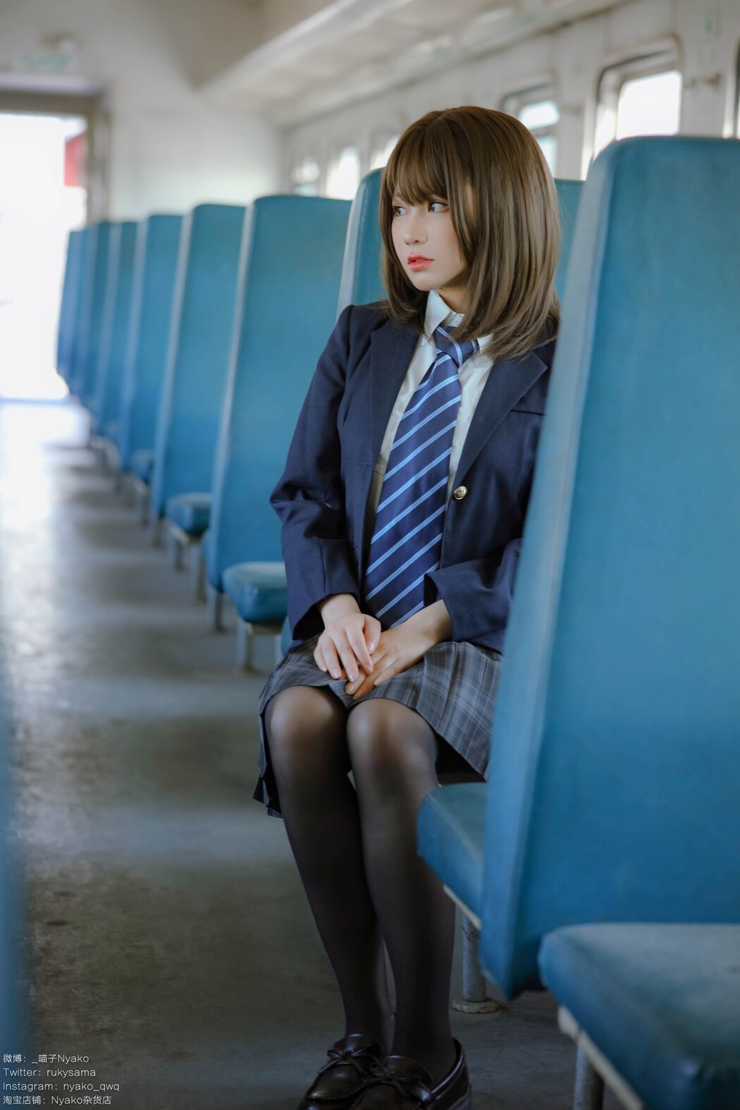 Cosplay Nyako喵子 火车JK制服