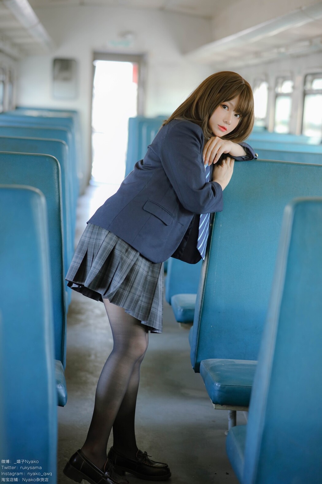 Cosplay Nyako喵子 火车JK制服