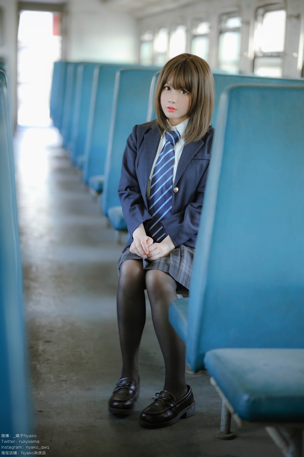 Cosplay Nyako喵子 火车JK制服 Cover Photo