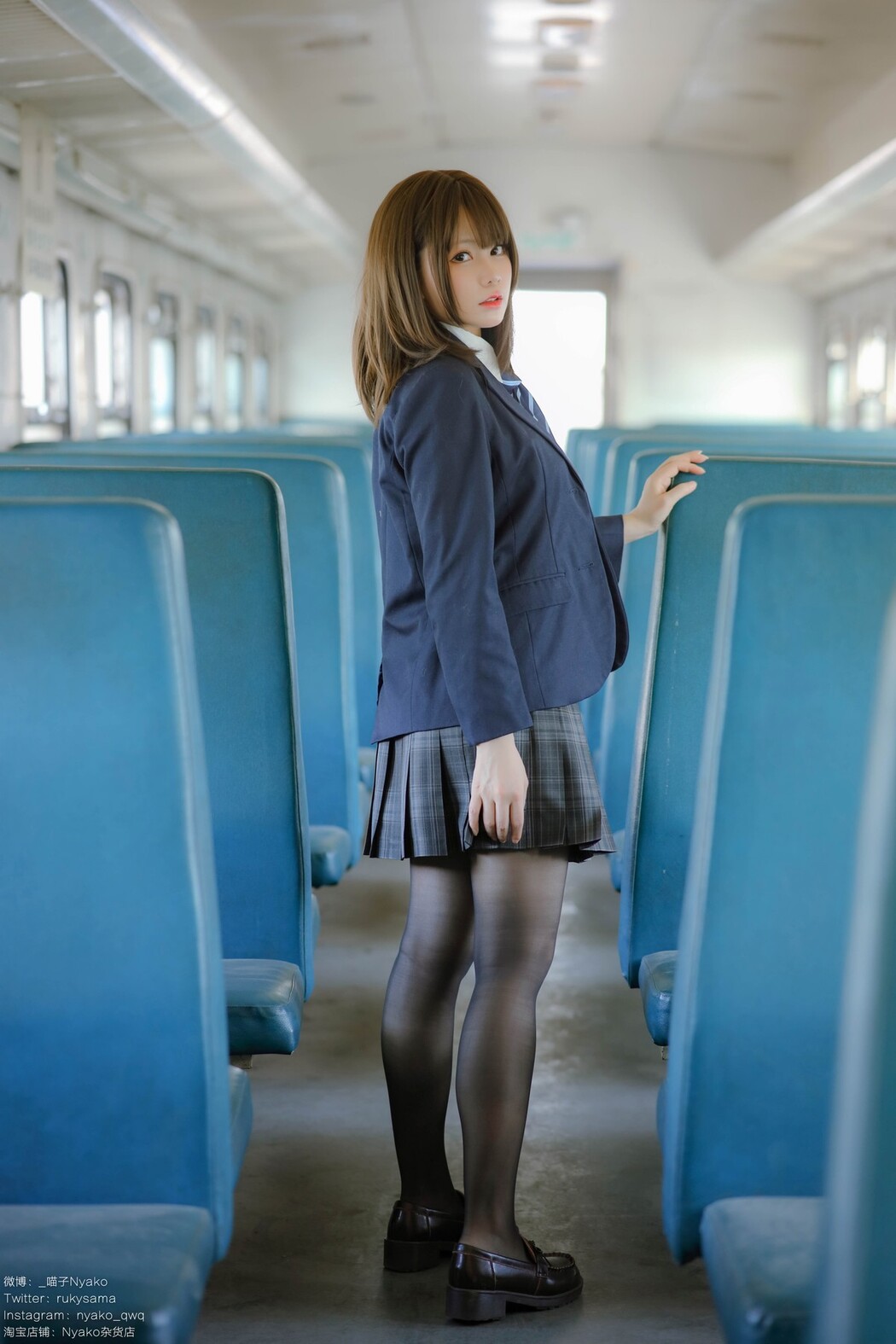Cosplay Nyako喵子 火车JK制服