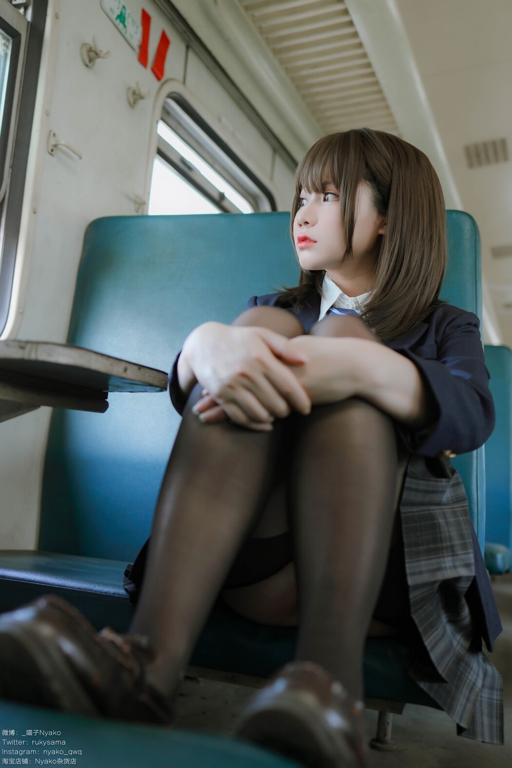 Cosplay Nyako喵子 火车JK制服