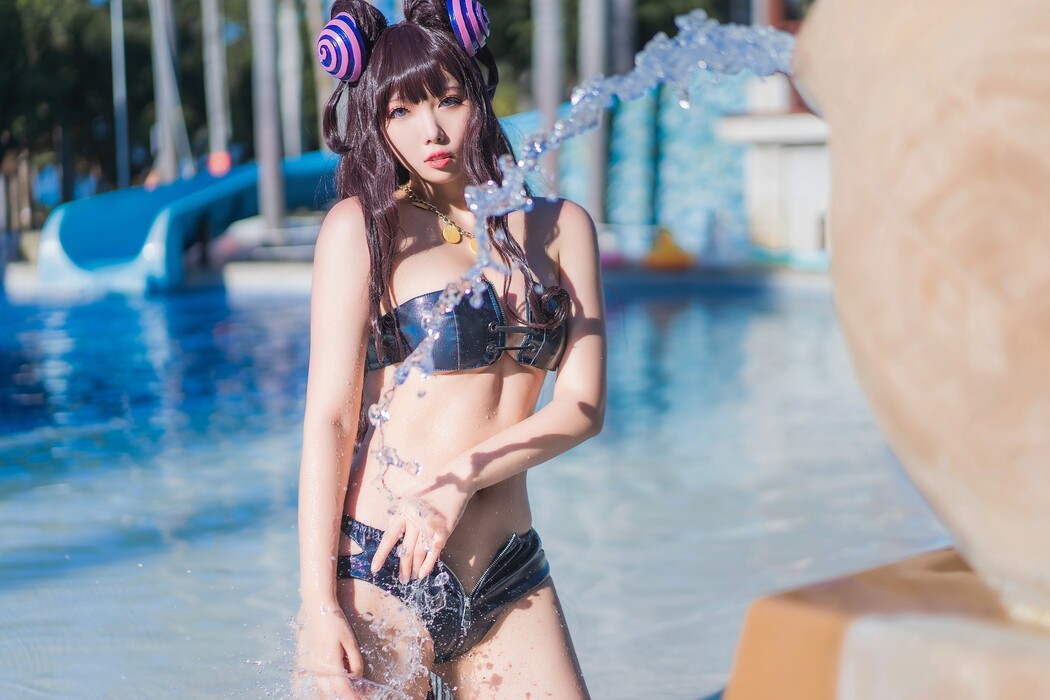 Cosplay 墨玉 紫式部泳装