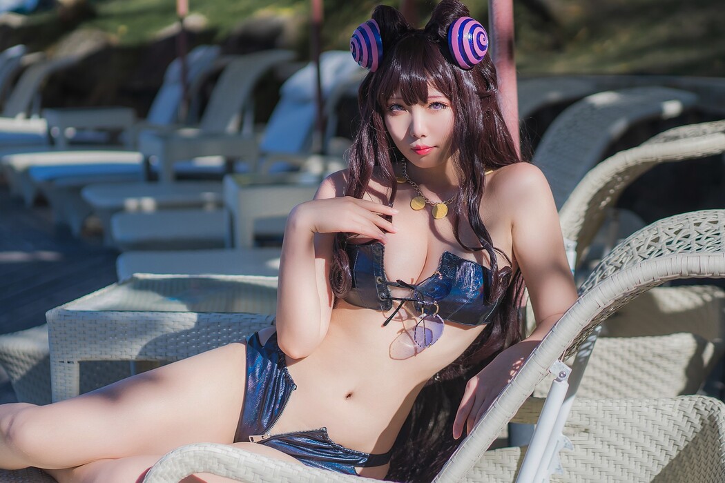 Cosplay 墨玉 紫式部泳装