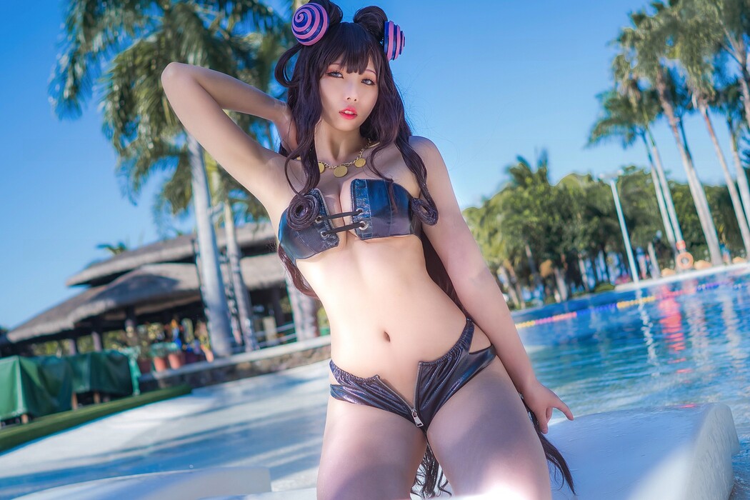 Cosplay 墨玉 紫式部泳装