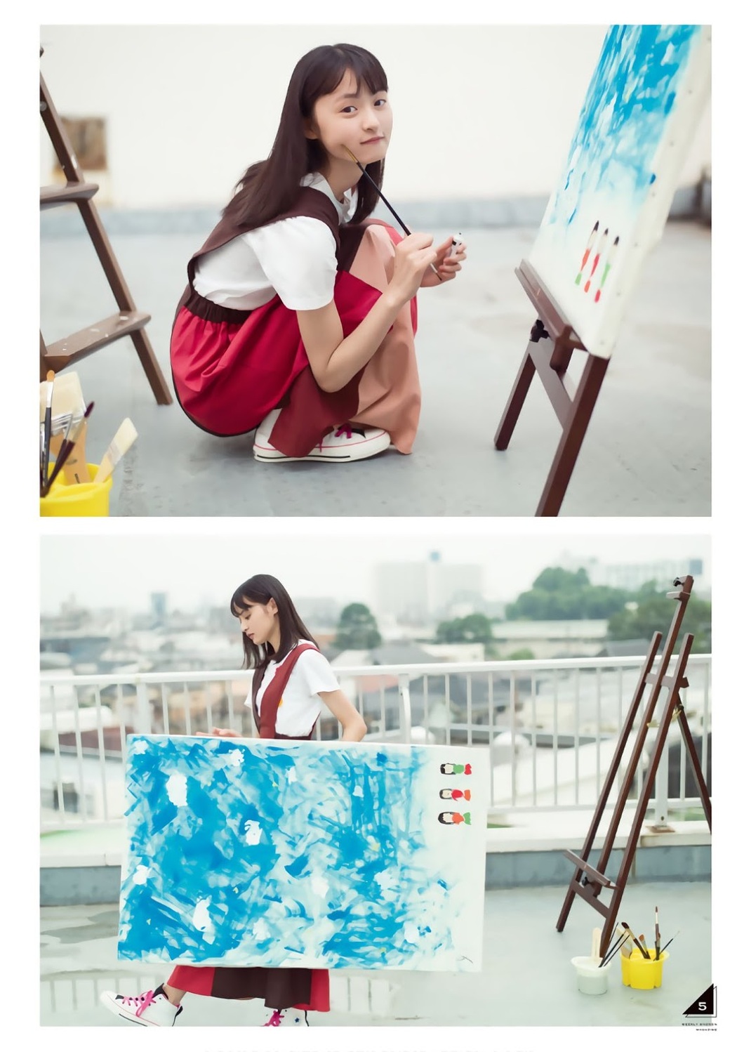 Sakura Endo 遠藤さくら, Ayame Tsutsui 筒井あやめ, Haruka Kaki 賀喜遥香, Shonen Magazine 2019 No.38 (少年マガジン 2019年38号)