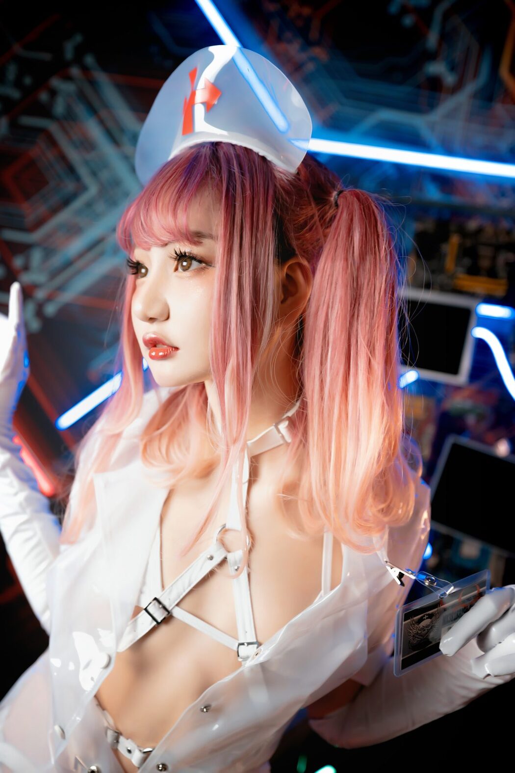 Coser@神楽坂真冬 Vol.057 绝对企画-透明黑白护士双人 無色哲学 A