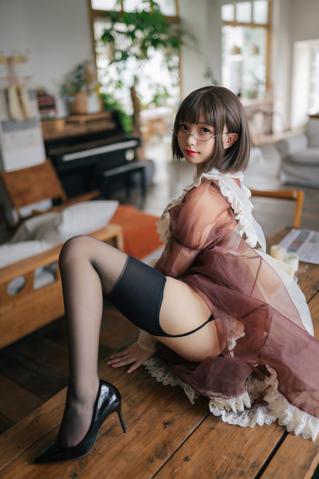 Coser@花铃 – 透明女仆