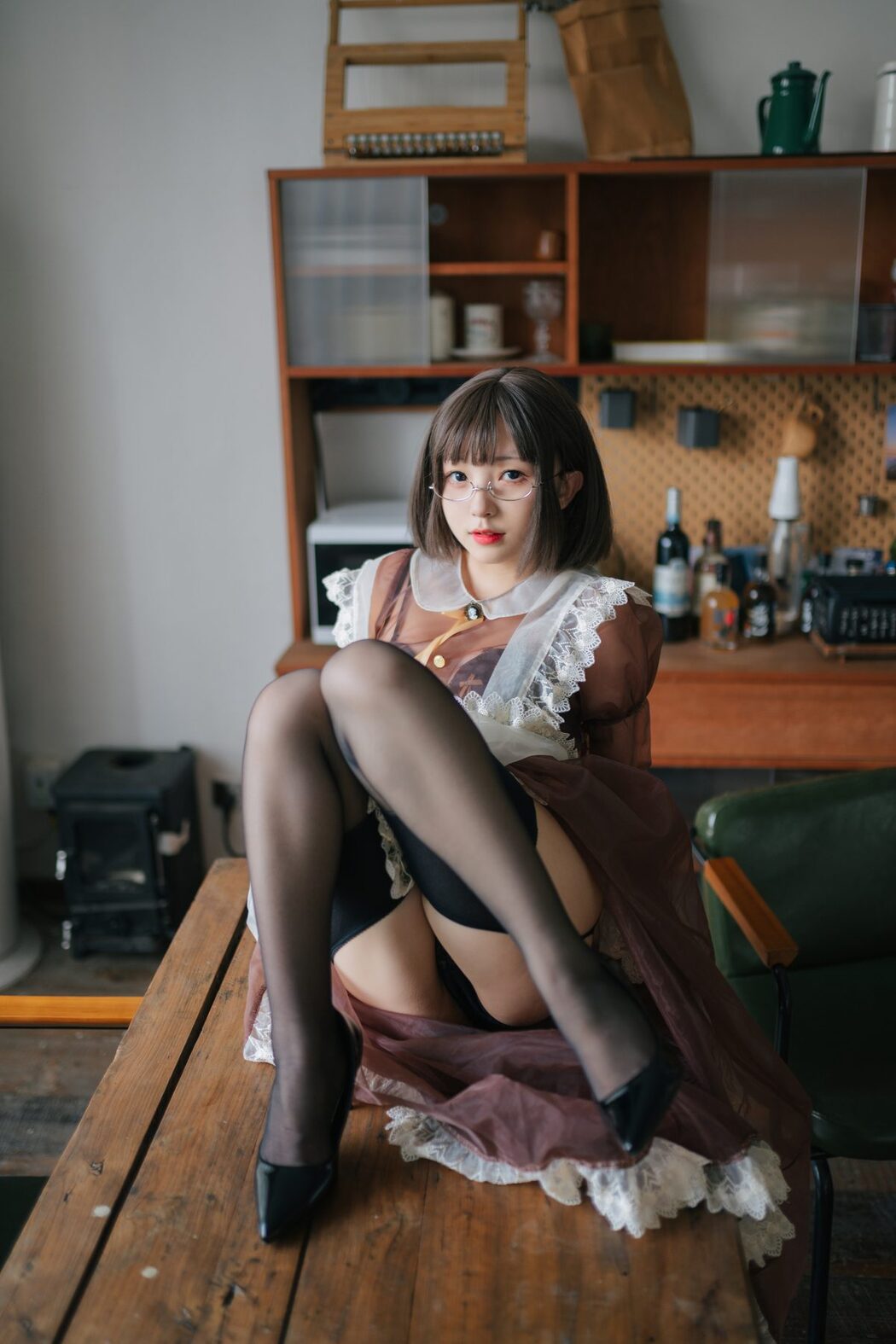 Coser@花铃 – 透明女仆