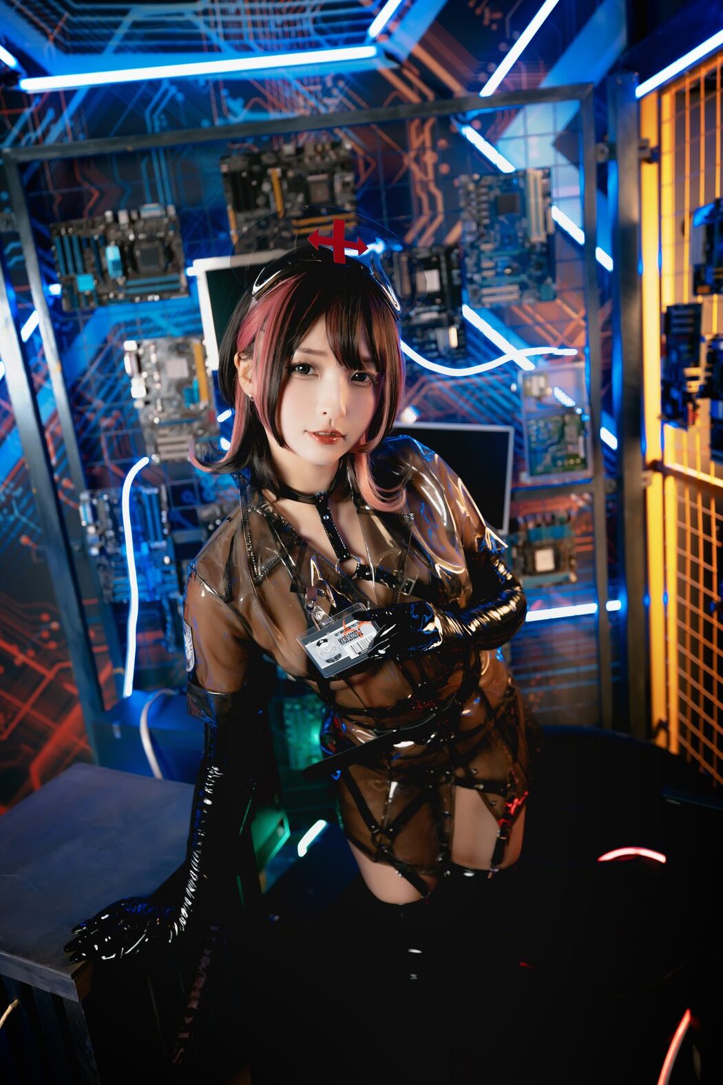 Coser@神楽坂真冬 Vol.057 绝对企画-透明黑白护士双人 無色哲学 A