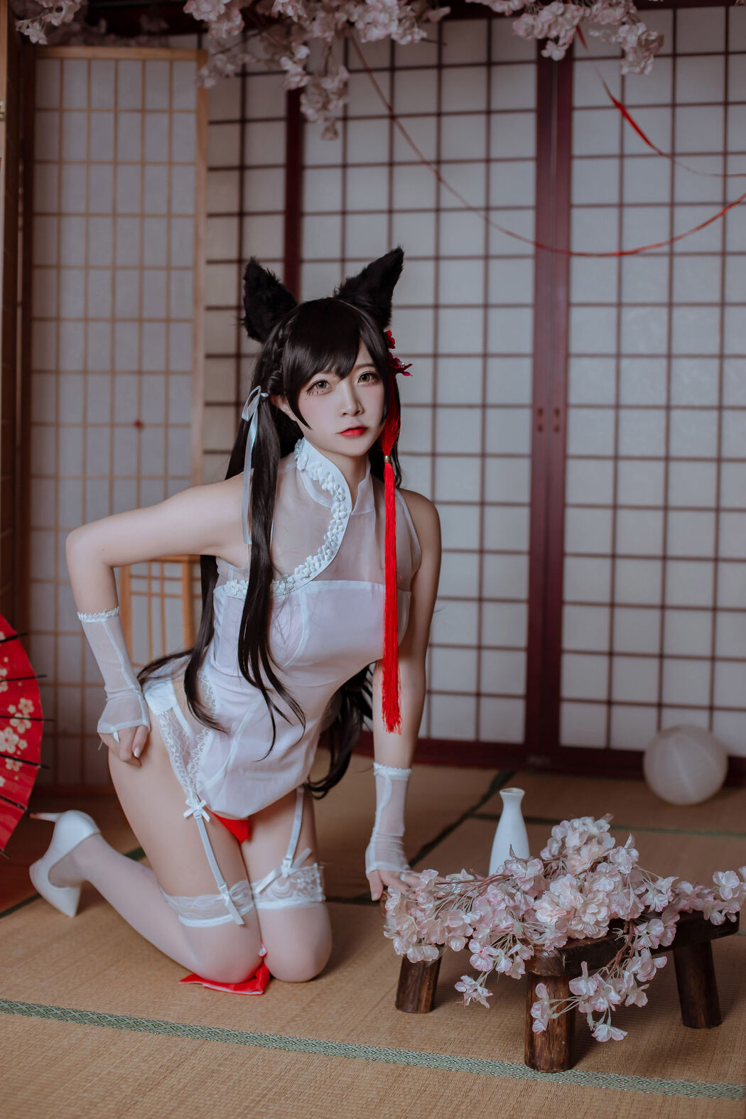 [Cosplay Photo] Popular Coser Nizuo Nisa - Canine's Dependent Blue Atago Cheongsam