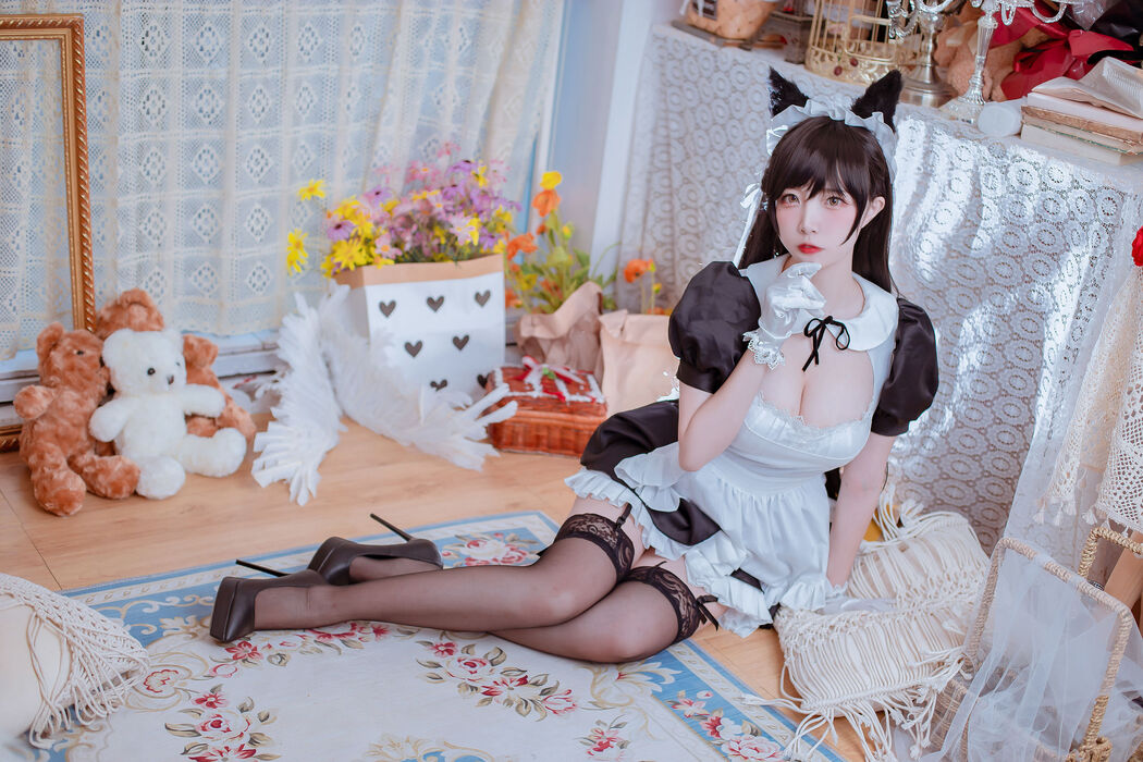 [Cosplay Photo] Popular Coser Nizo Nisa - The Blue Atago Maid of the Dog's Family