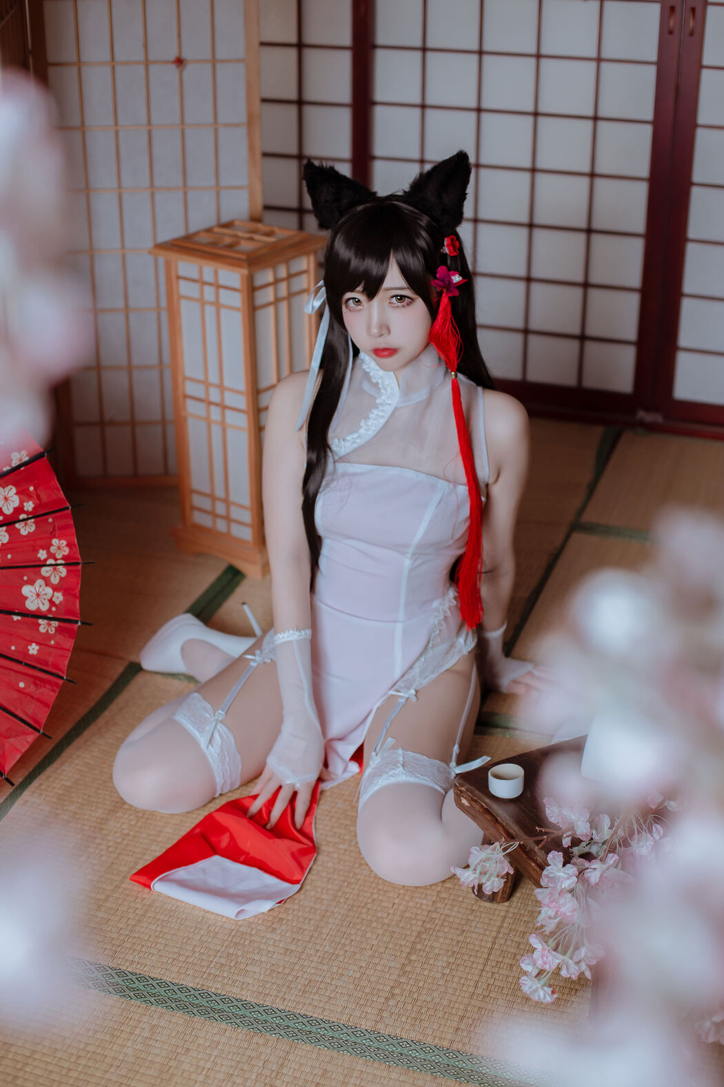 [Cosplay Photo] Popular Coser Nizuo Nisa - Canine's Dependent Blue Atago Cheongsam