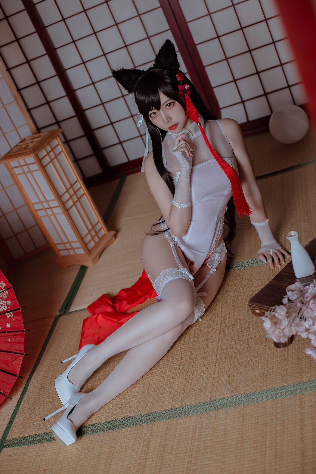 [Cosplay Photo] Popular Coser Nizuo Nisa - Canine's Dependent Blue Atago Cheongsam