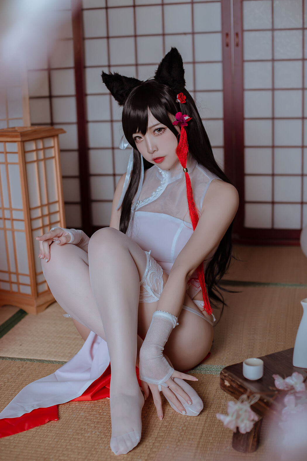 [Cosplay Photo] Popular Coser Nizuo Nisa - Canine's Dependent Blue Atago Cheongsam