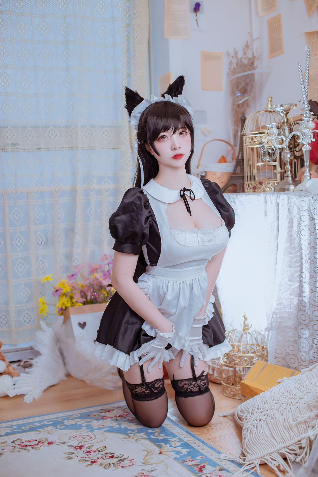 [Cosplay Photo] Popular Coser Nizo Nisa - The Blue Atago Maid of the Dog's Family