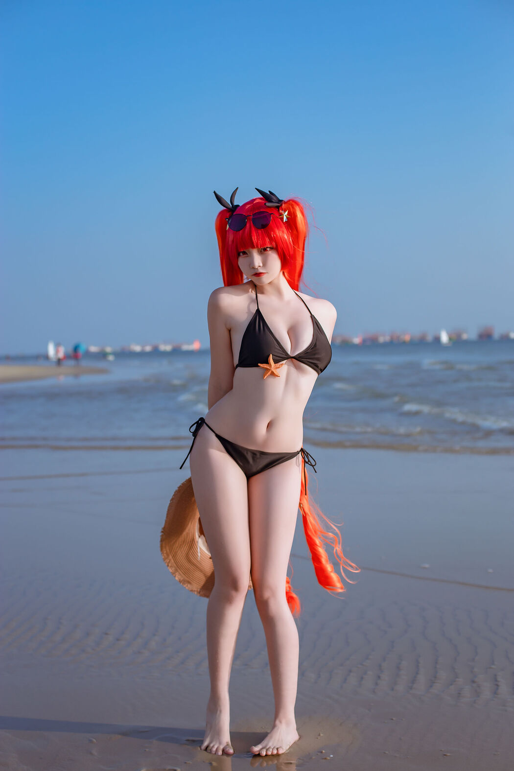 [Net Red COS] Popular Coser Nizuo Nisa-Blue Honolulu Swimsuit