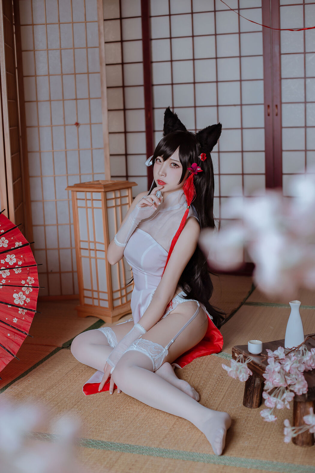 [Cosplay Photo] Popular Coser Nizuo Nisa - Canine's Dependent Blue Atago Cheongsam