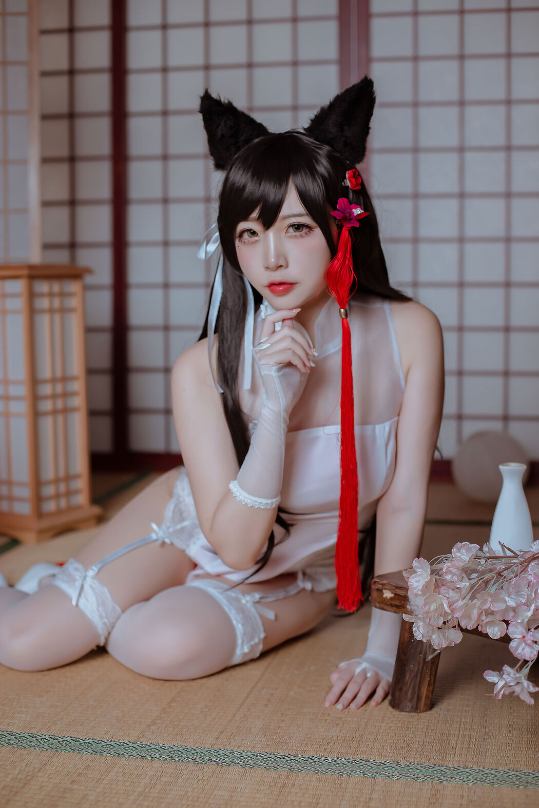 [Cosplay Photo] Popular Coser Nizuo Nisa - Canine's Dependent Blue Atago Cheongsam