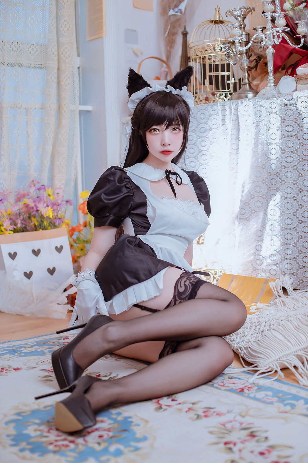 [Cosplay Photo] Popular Coser Nizo Nisa - The Blue Atago Maid of the Dog's Family