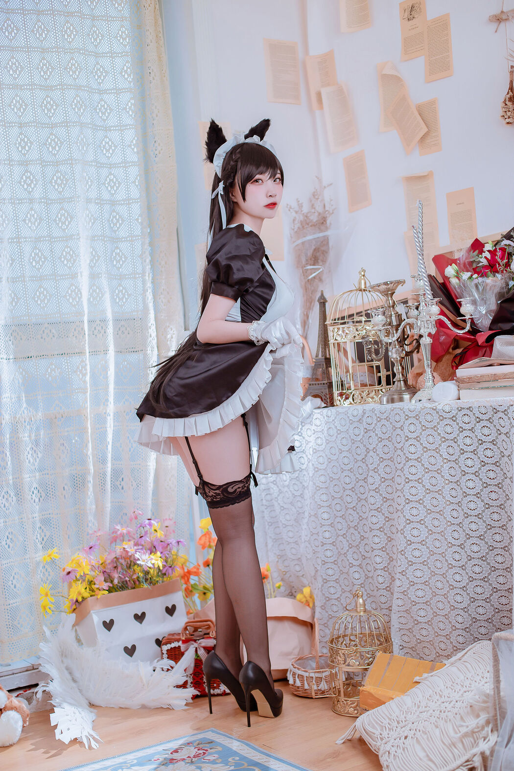 [Cosplay Photo] Popular Coser Nizo Nisa - The Blue Atago Maid of the Dog's Family