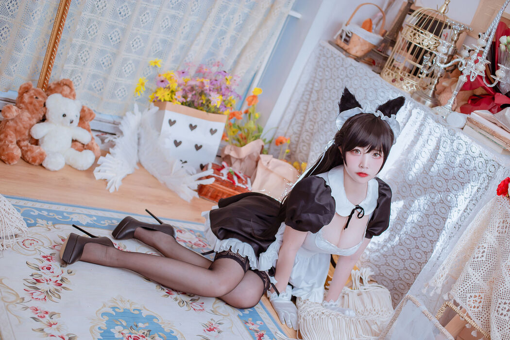 [Cosplay Photo] Popular Coser Nizo Nisa - The Blue Atago Maid of the Dog's Family