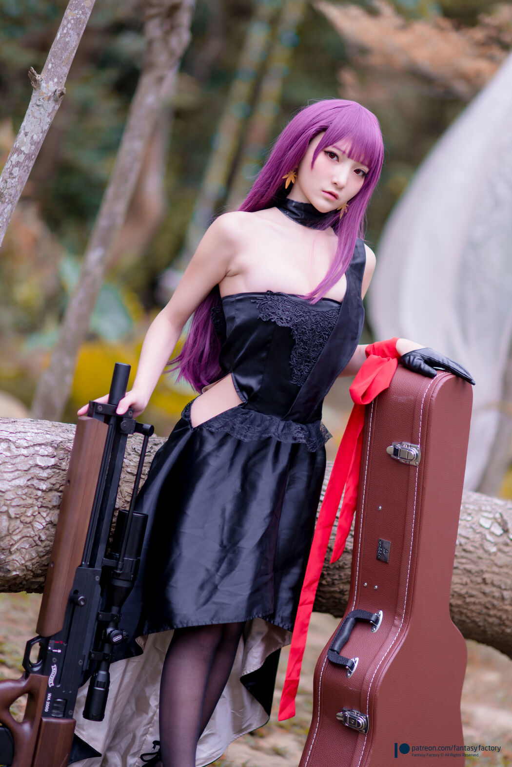 COSER Xiaoding "Black Silk + Vinyl + Female Killer" [Fantasy Factory]