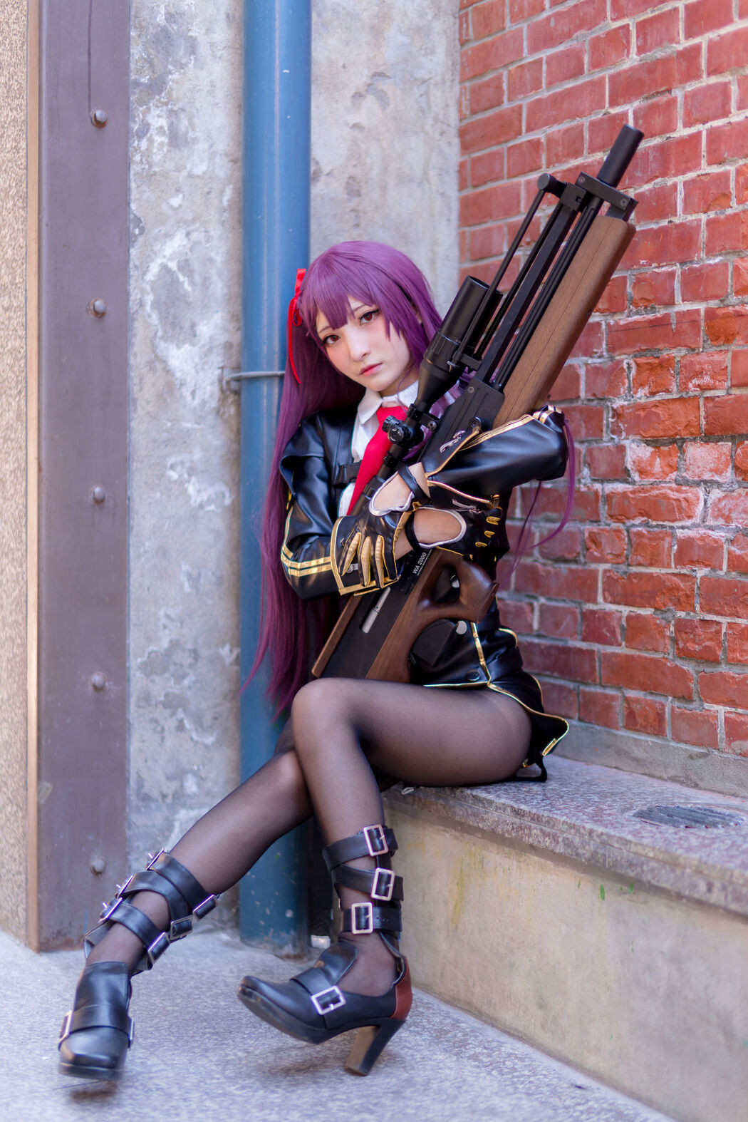 COSER Xiaoding "Black Silk + Vinyl + Female Killer" [Fantasy Factory]