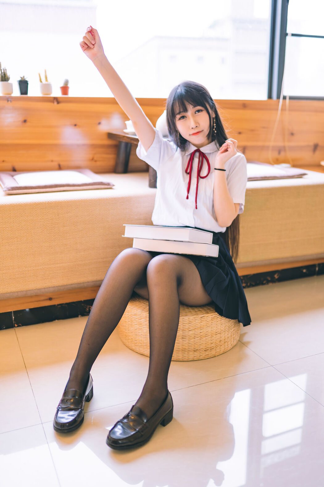 [Welfare COS] Weibo Popular Coser Do Not Stay Cat - School Uniform JK
