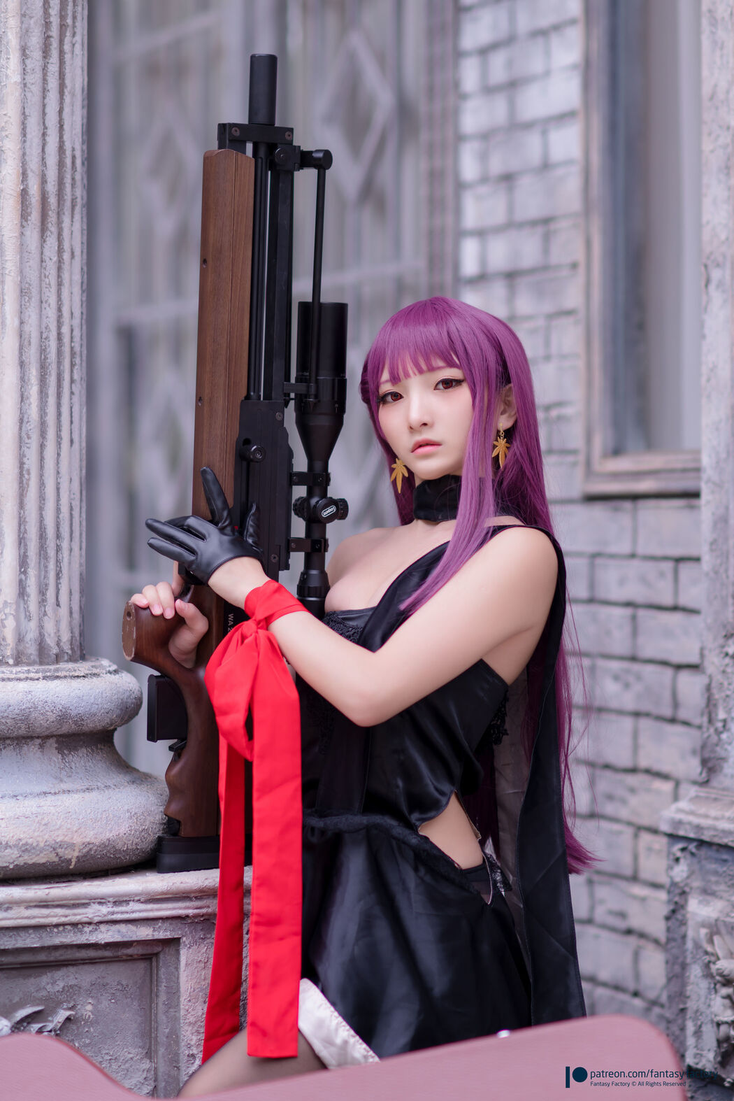COSER Xiaoding "Black Silk + Vinyl + Female Killer" [Fantasy Factory]